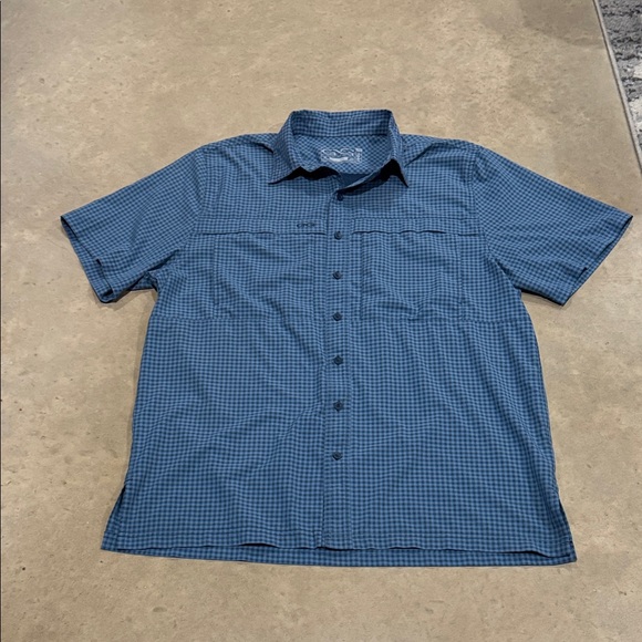 Gameguard Casual Blue Checkered Button-Down Shirt - Picture 1 of 3